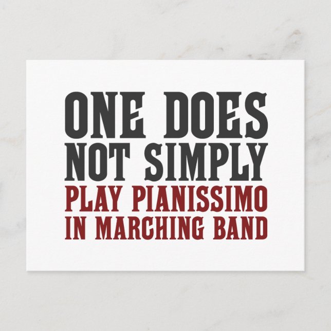 Marching Band Pianissimo Vykort (Framsida)
