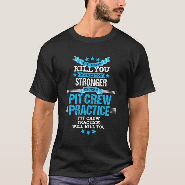 Marching Band Pit Crew Funny Percussion T Shirt (Framsida)
