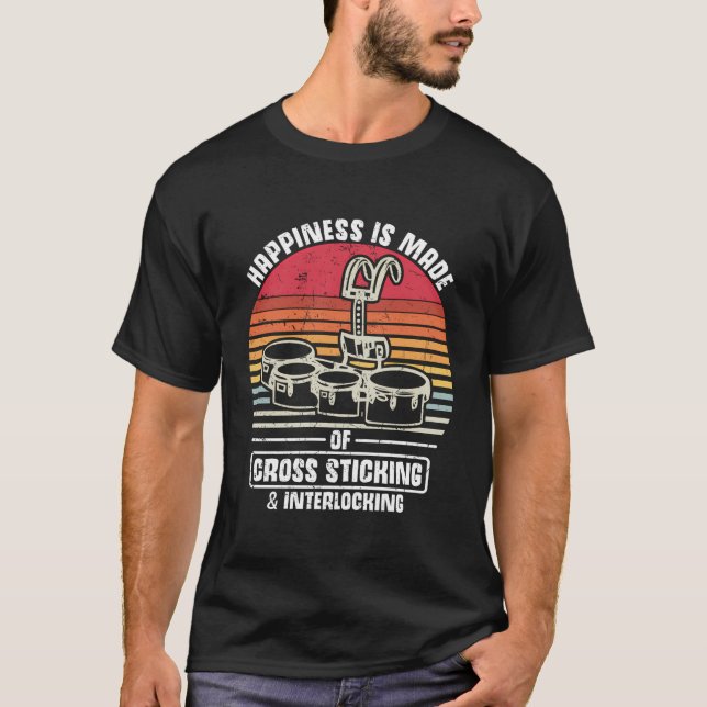 Marching Band Quad Drum Funny Tenor Drummer T Shirt (Framsida)