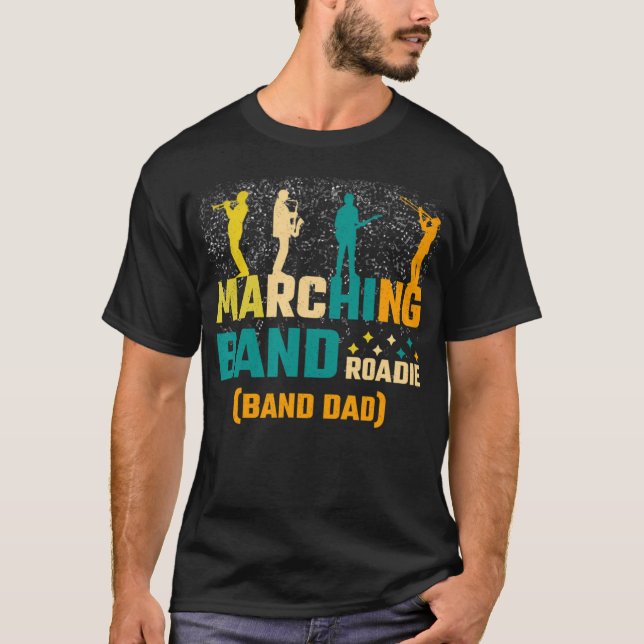 Marching Band Roadie Band Pappa T Shirt (Framsida)