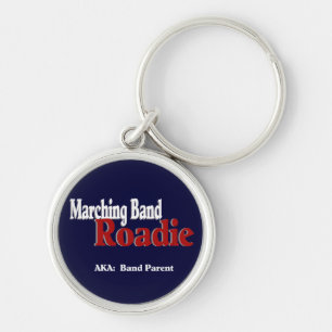 Marching Band Roadie Rund Silverfärgad Nyckelring