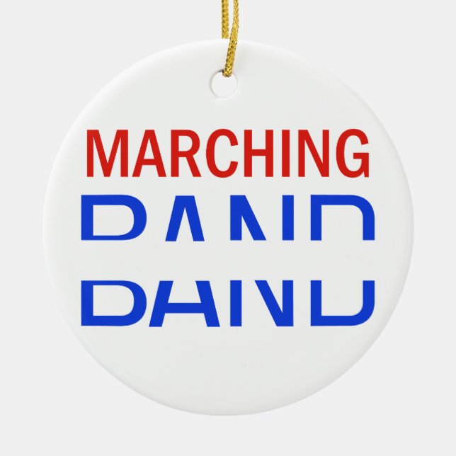Marching Band School Namn Drop Julgransprydnad Keramik (Framsidan)