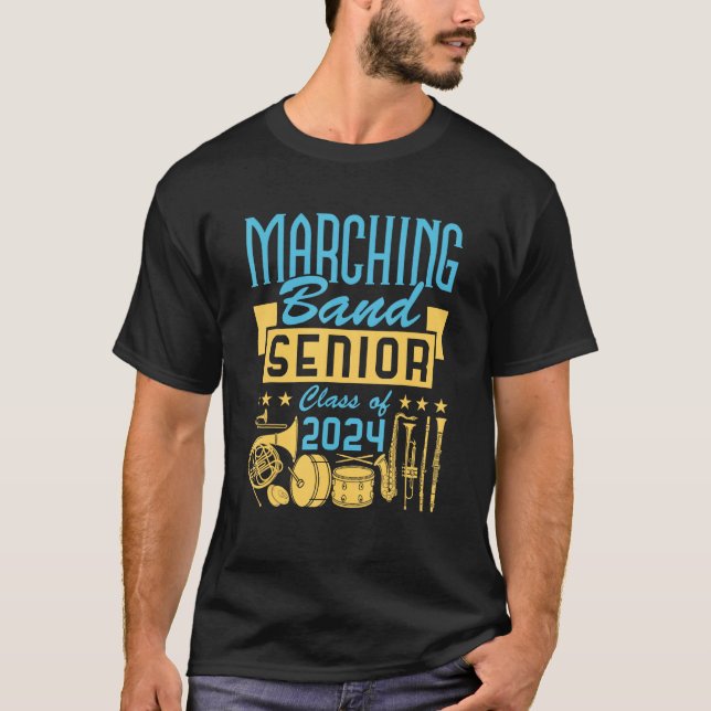 Marching Band Senior 2024 Musician Graduating Clas T Shirt (Framsida)