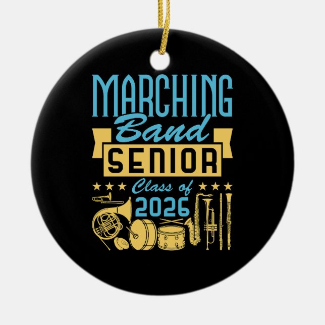 Marching Band Senior Class of 2026 Julgransprydnad Keramik (Framsidan)