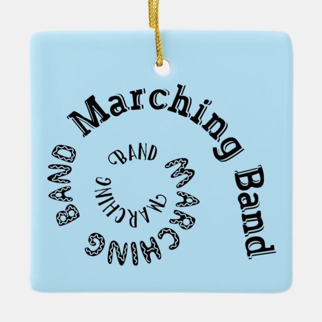 Marching Band Spiral Julgransprydnad Keramik (Framsida)