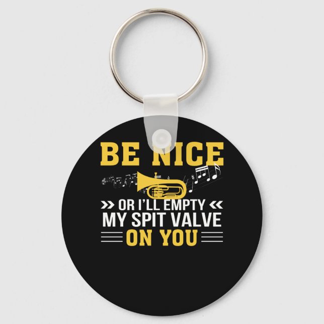 Marching Band Trumpet Tomt Spit Ventive på dig Nyckelring (Framsida)
