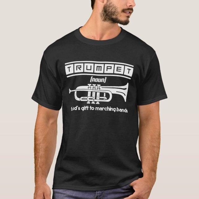 Marching Band Trumpeter Jazz Idea Trumpet T Shirt (Framsida)