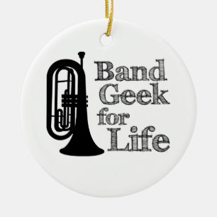 Marching Baritone Band Geek Julgransprydnad Keramik