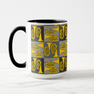 Marching Baritone Crosshatch Mugg
