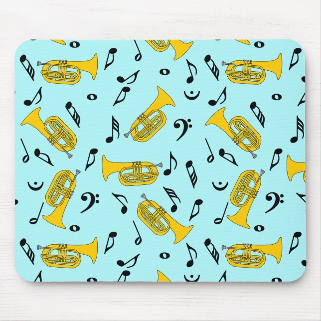 Marching Baritone Musik noter Bass Clefs Musmatta (Framsidan)