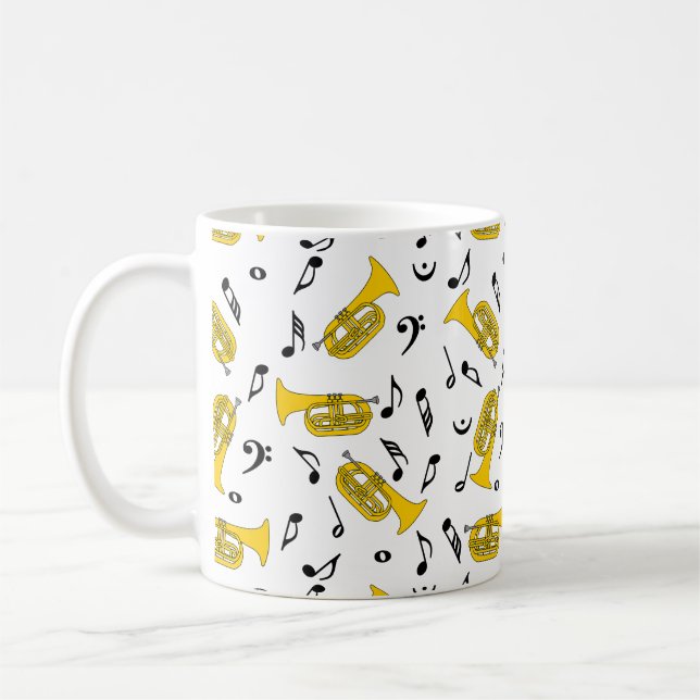Marching Baritone Musik noter Kaffemugg (Vänster)