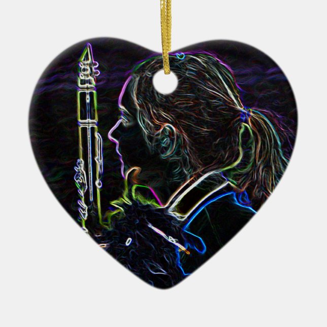 Marching Clarinetist Heart Ornament (Framsidan)