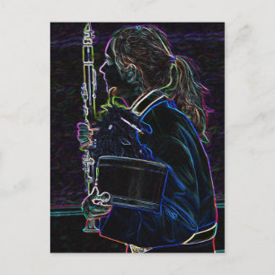Marching Clarinetist-vykort Vykort