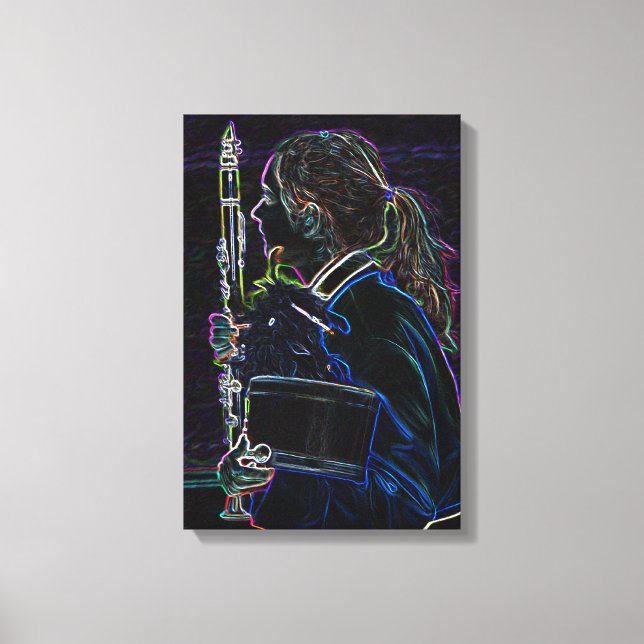 Marching Clarinetist Wrapped Canvas (Framsida)