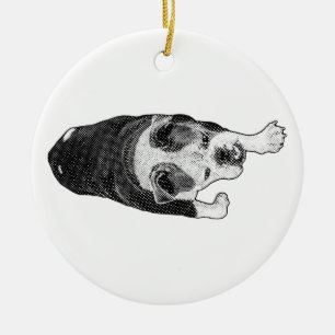 Marching Dot Dog tillför gnista till festliga träd Julgransprydnad Keramik