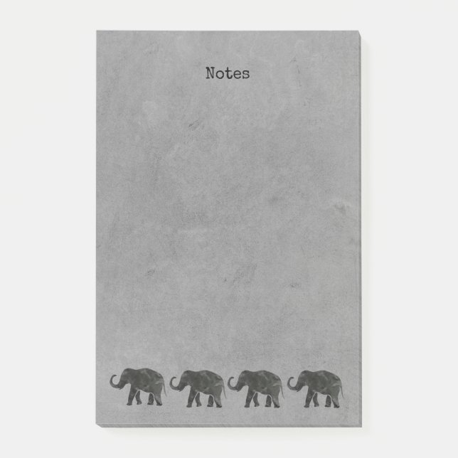 Marching Elephants-familjen Post-it Block (Framsida)