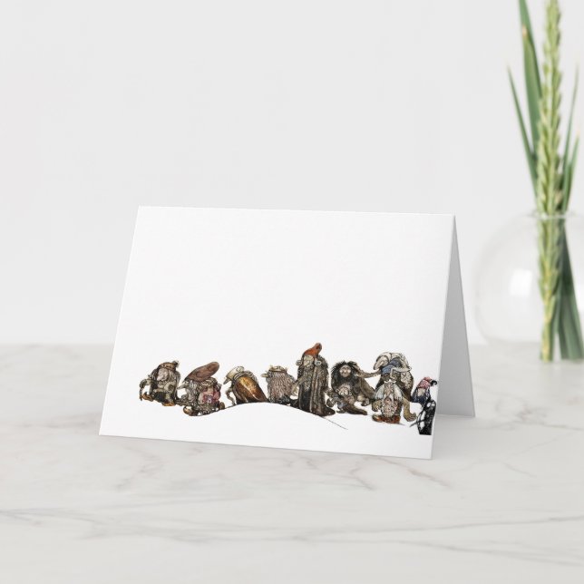 Marching genom jul Snö Helgkort (Framsida)