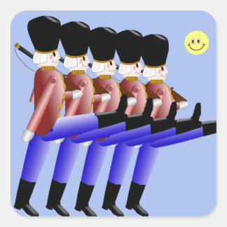 Marching Leksak Soldiers Sticker Fyrkantigt Klistermärke