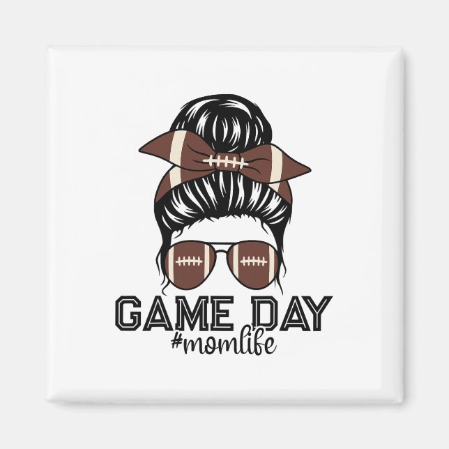 Marching Nd Fotboll Game Day Messy Fotboll Älskare Magnet (Framsidan)