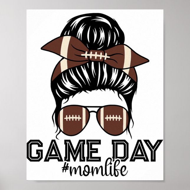 Marching Nd Fotboll Game Day Messy Fotboll Lovers  Poster (Framsidan)