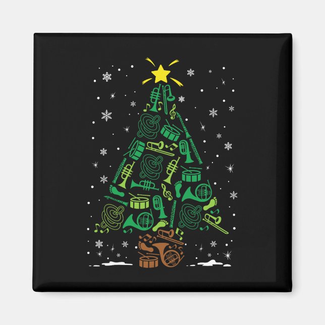 Marching Nd Instrument Family Matching Christmas T Magnet (Framsidan)