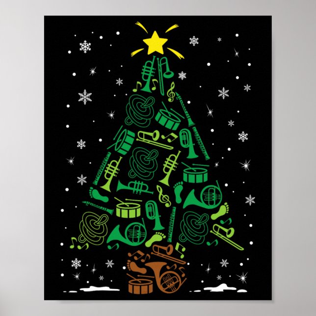 Marching Nd Instrument Family Matching Christmas T Poster (Framsidan)