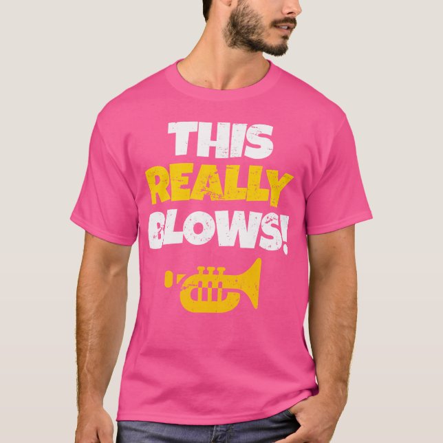 Marching School Band Den här Verkligen visar sig v T Shirt (Framsida)