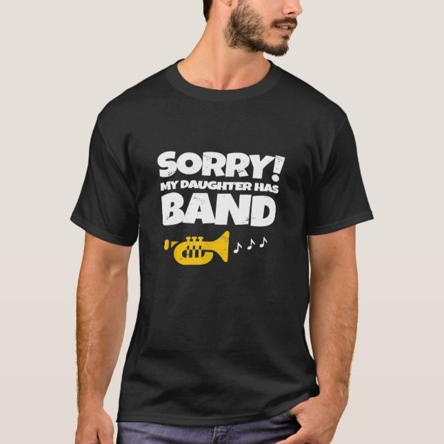 Marching School Band Parent Funny Trumpet Mamma Pa T Shirt (Framsida)