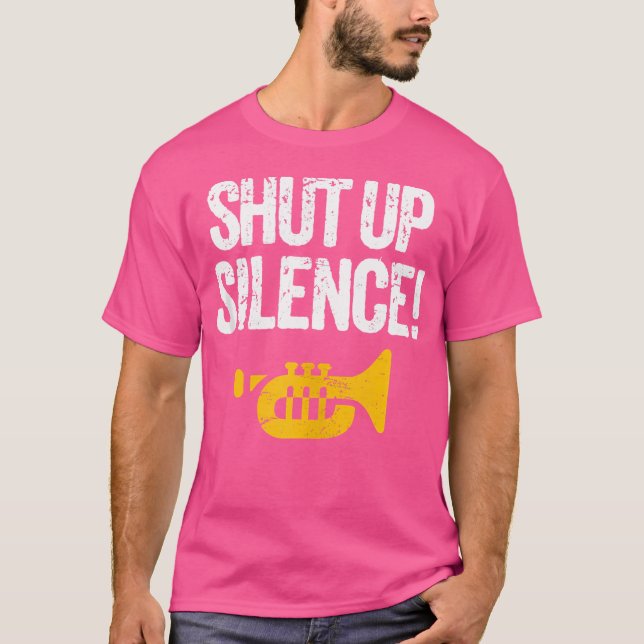 Marching School Brass Jazz Band håller tyst Tr T Shirt (Framsida)