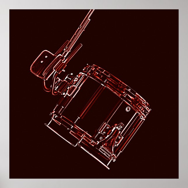 Marching Snare Drum eller Drummer Poster (Framsidan)