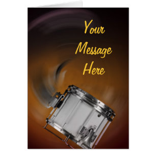 Marching Snare Drum på Guld Hälsningskort