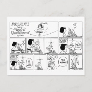 Marcie & Peppermint Patty i klassrummet Vykort