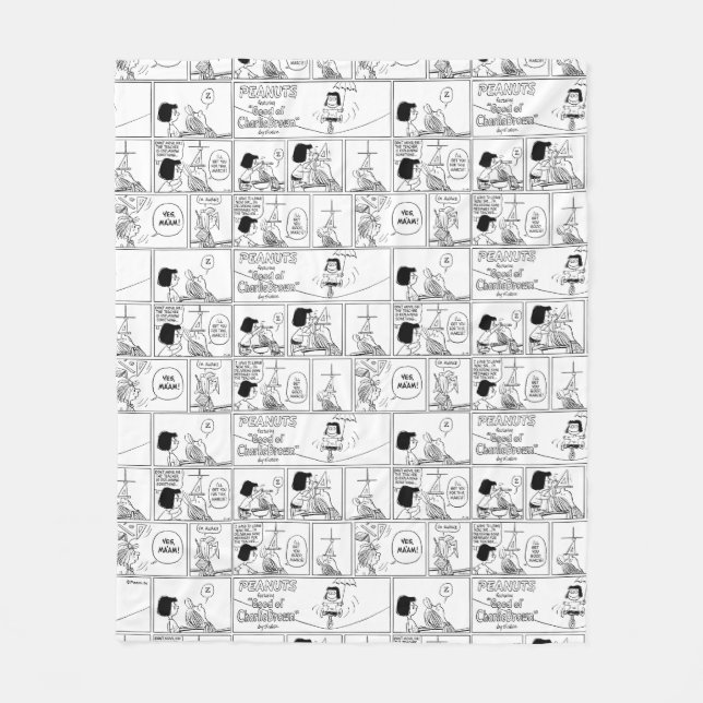 Marcie & Peppermint Patty in Classroom Fleecefilt (Framsidan)