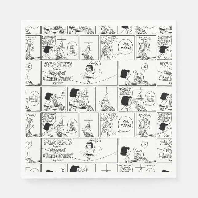 Marcie & Peppermint Patty in Classroom Pappersservett (Framsidan)