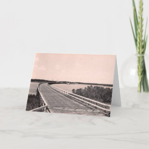 Marco Bridge, marco-ön, Florida, 1930-talet Kort