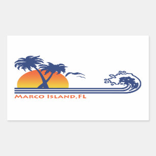Marco Island FL Rektangulärt Klistermärke