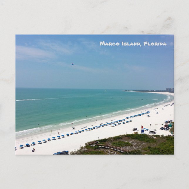 Marco Island Florida Beach Bukt i Mexiko Vykort (Framsida)
