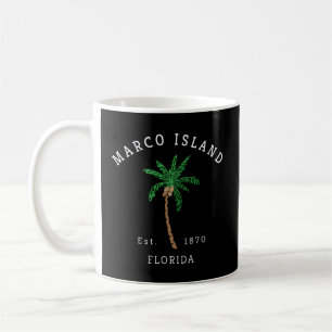 Marco Island Florida Colorful Handflatan Träd Nove Kaffemugg