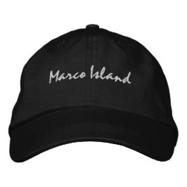 Marco Island Florida Embroized Baseball Hat Broderad Keps