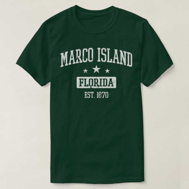 Marco Island Florida Est T Shirt (Design framsida)