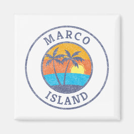 Marco Island, Florida Faded Classic Stil Magnet