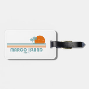 Marco Island Florida Sol Handflatan Träd Bagagebricka