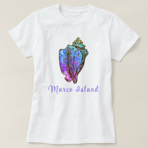 Marco Island Florida Söt Conch Sea Snäcka T Shirt