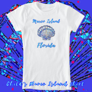 Marco Island Florida Söt Mosaic Seashell T Shirt