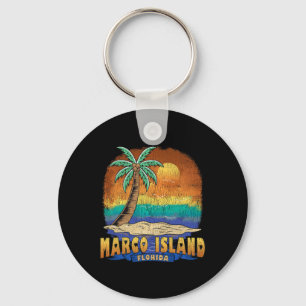 Marco Island Florida Vintage Distress Souvenir Nyckelring