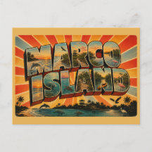 Marco Island Florida Vit Sand Lagun Vilda Djur