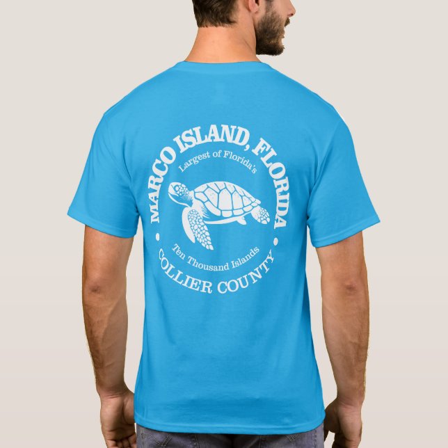 Marco Island (havssköldpadda) T Shirt (Baksida)