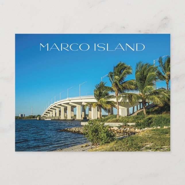 Marco Island Neaples Florida Bridge Photo Vykort (Framsida)