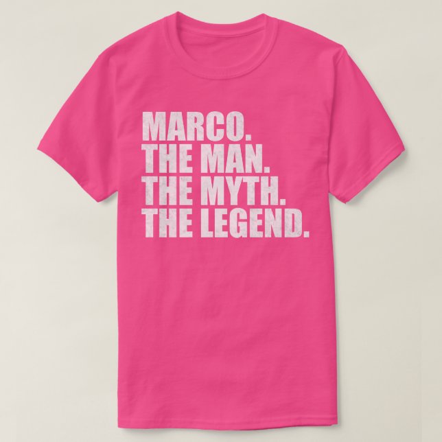 Marco Namn Marco som beviljats namn T Shirt (Design framsida)