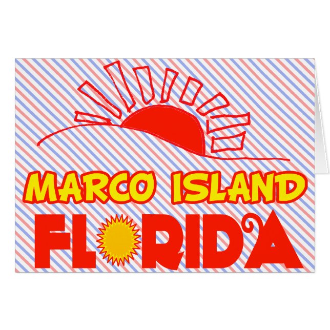 Marco ö, Florida Hälsningskort (Framsidan Horizontal)